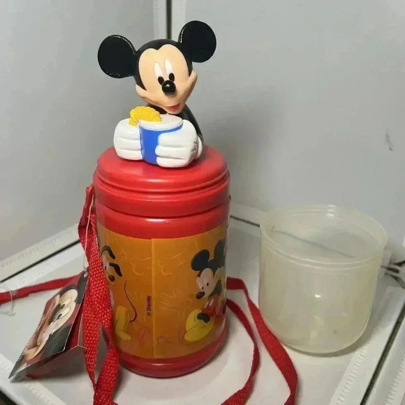 RARE Vintage 1988 Mickey Mouse NOS Character Head Thermos Pluto Mini Mouse - Picture 6 of 10